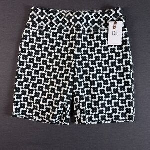 NWT Tail Activewear Braxton 18" Golf Shorts Mod Flower Black White Size 6
